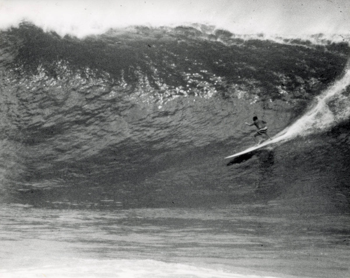Greg Noll at Waimea Bay, Hawaii. Photo: Beverly Noll