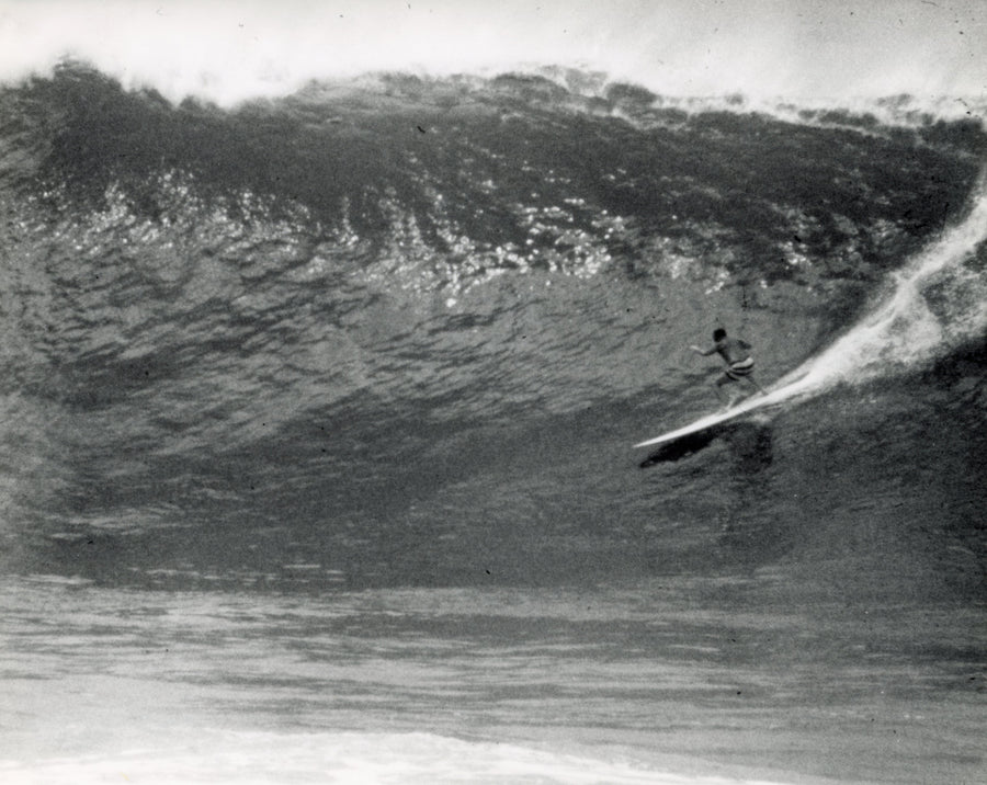 Greg Noll at Waimea Bay, Hawaii. Photo: Beverly Noll