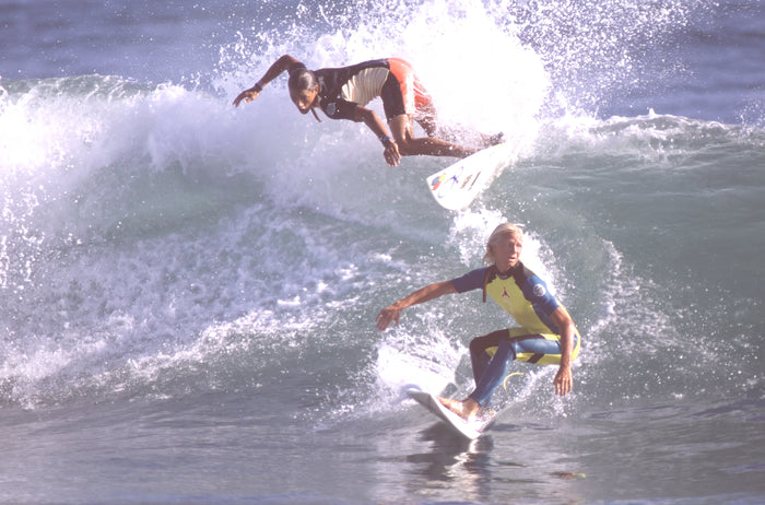 Kelly Slater and Shane Beschen, from the Sonny Miller archive